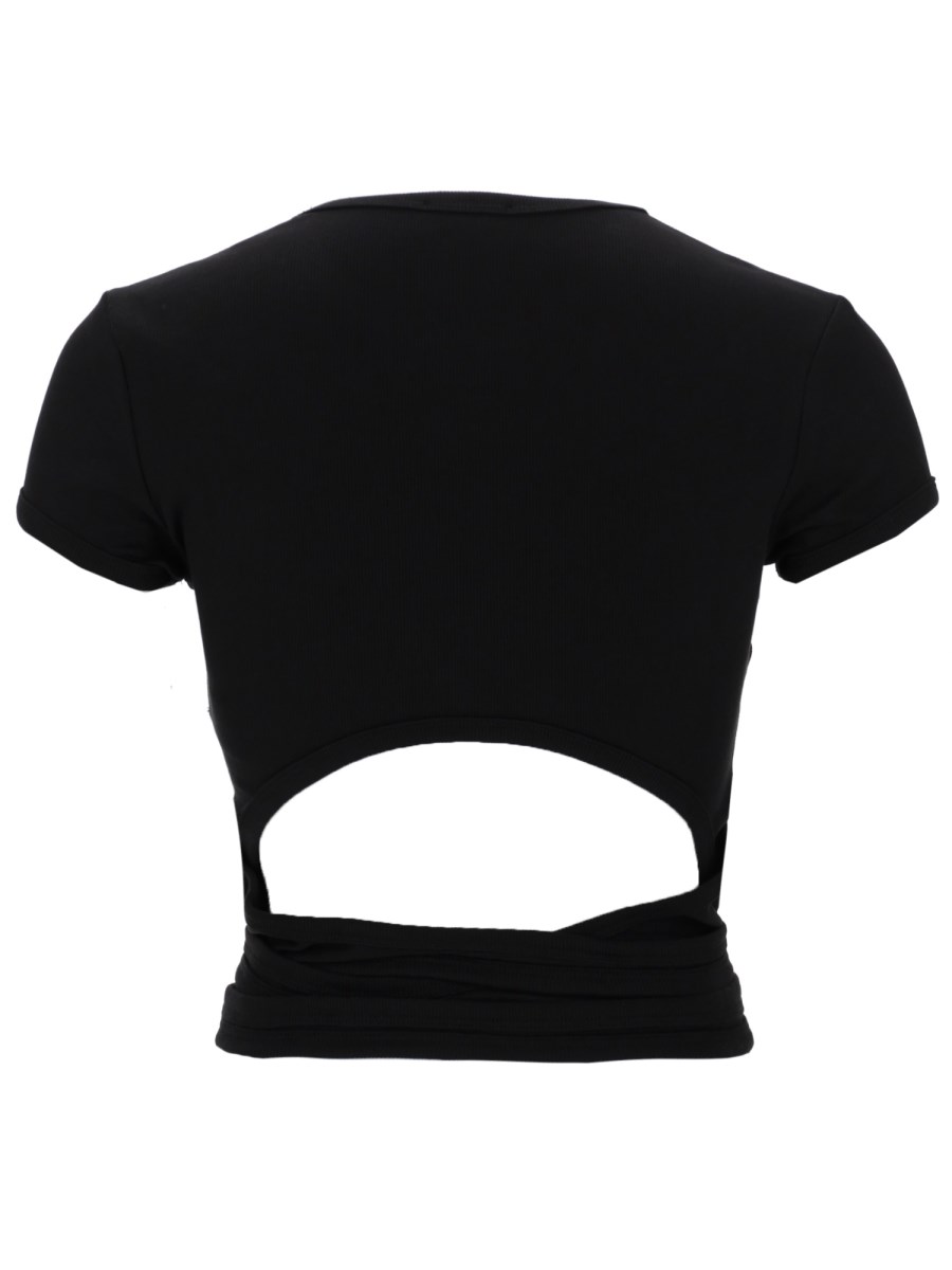 T-SHIRT A COSTINE CON LACCI 