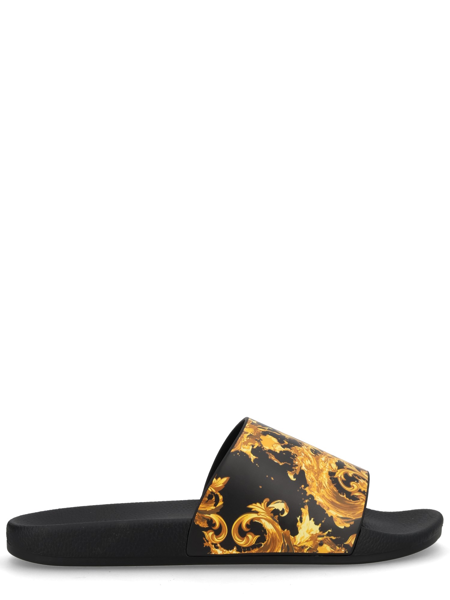 versace jeans couture slides with print