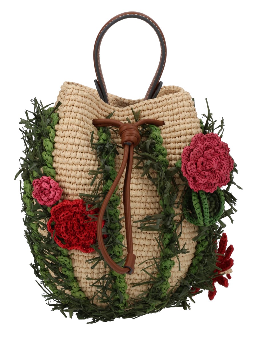 BORSA CACTUS CON DETTAGLI FLOREALI
