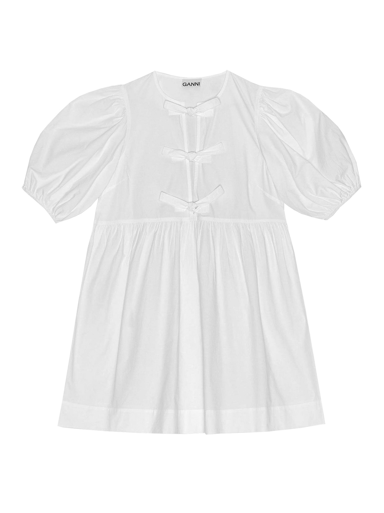 ganni poplin mini dress