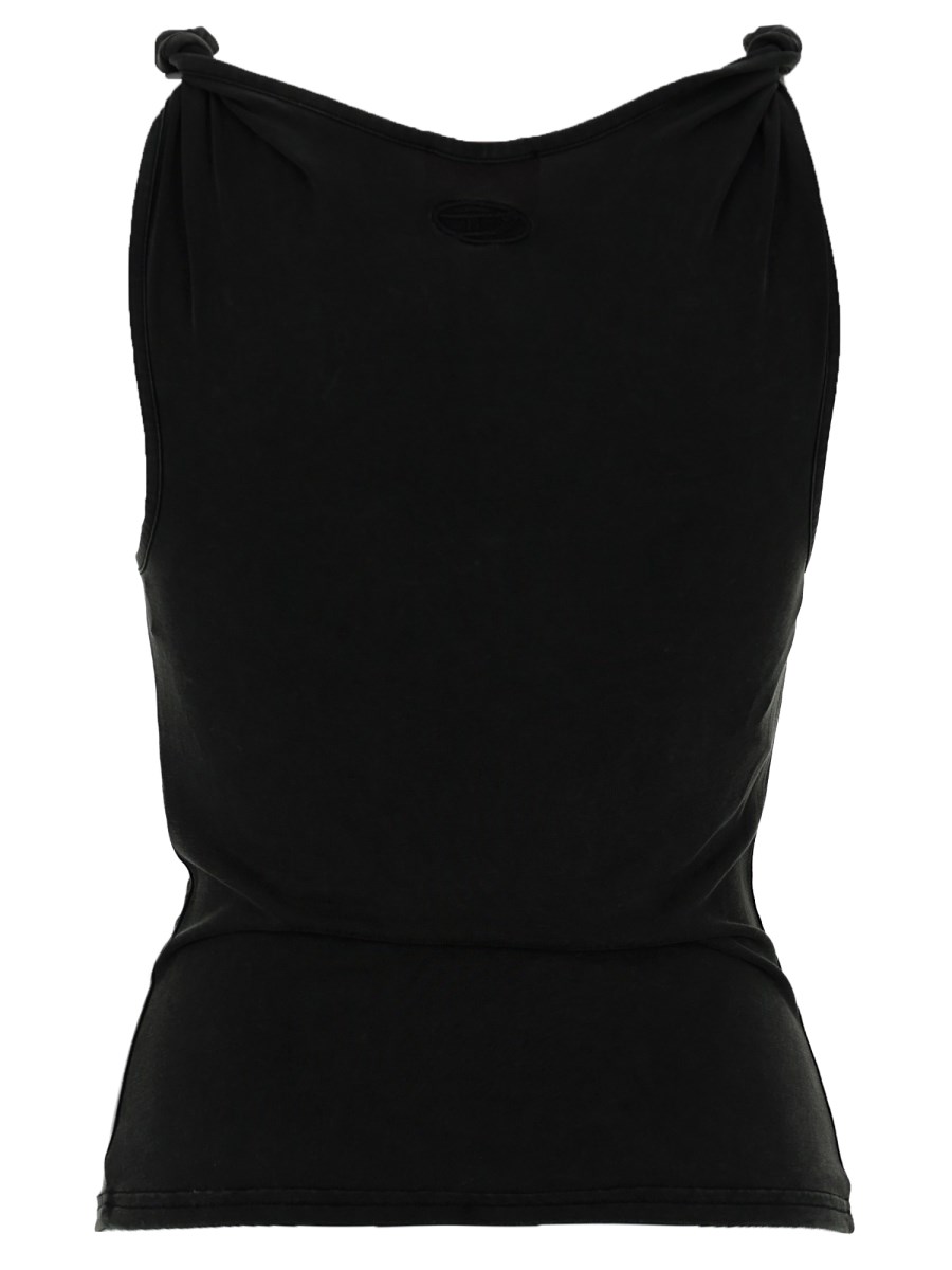 TANK TOP CON SPALLINE ARROTOLATE