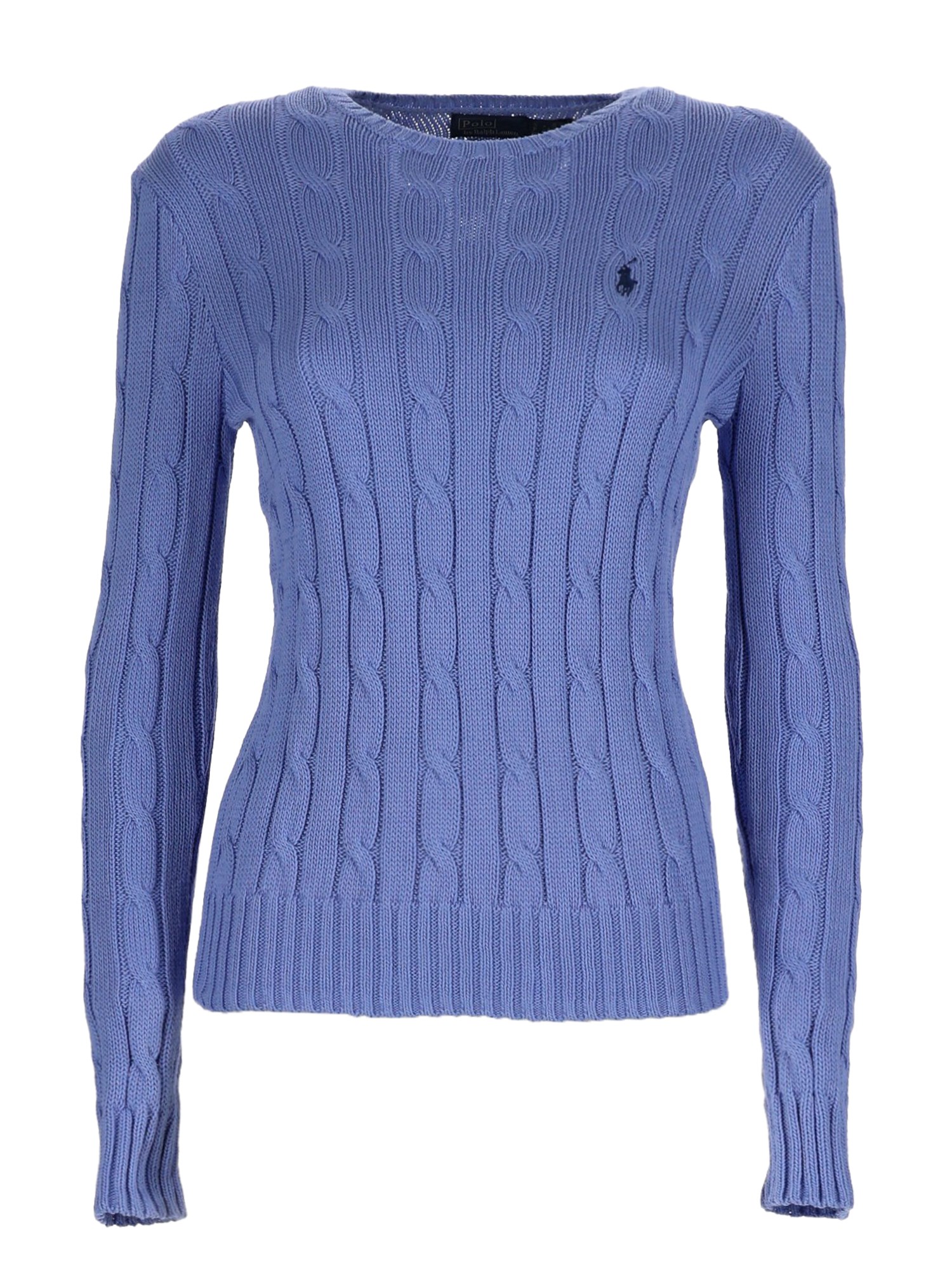 Polo Ralph Lauren Cable Knit With Logo In Blue