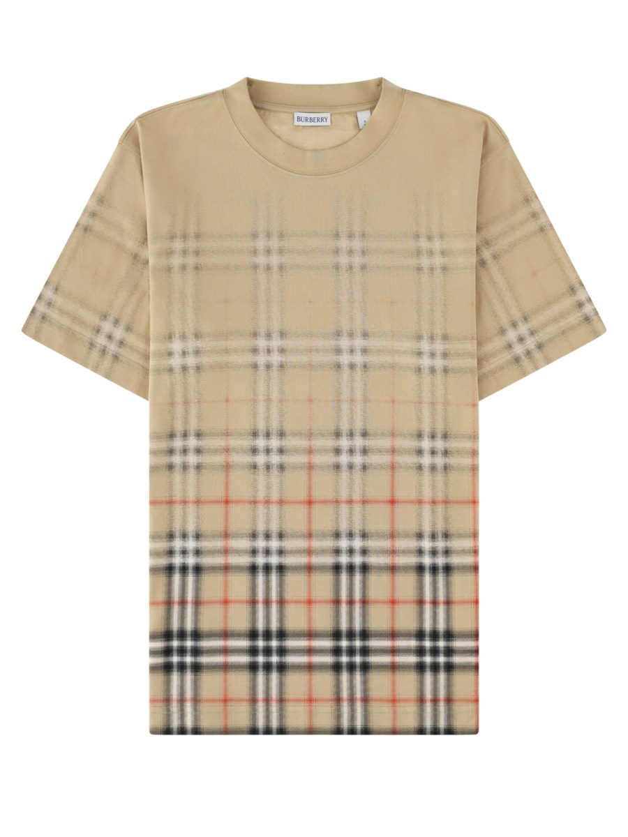 t-shirt con stampa check