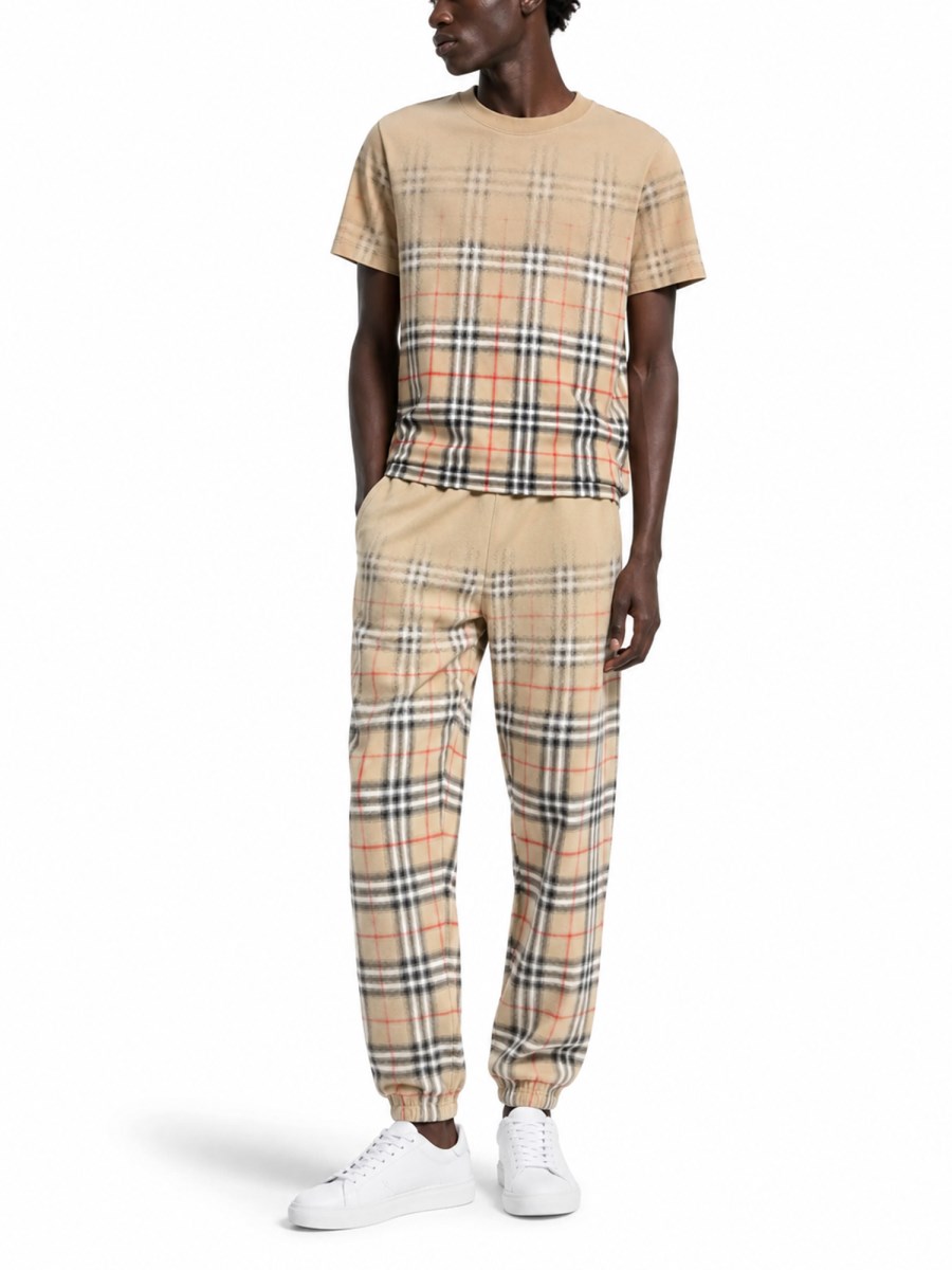 t-shirt con stampa check