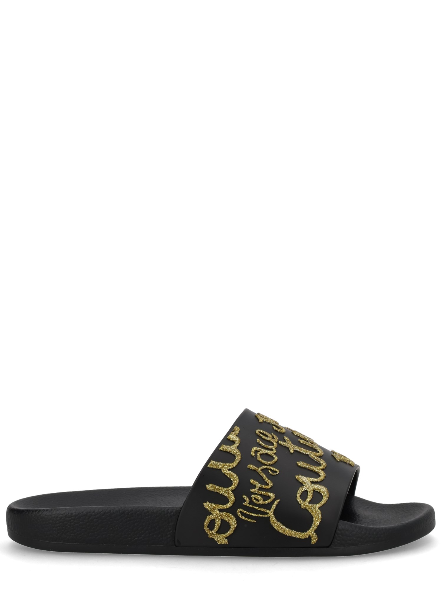 versace jeans couture slides with logo