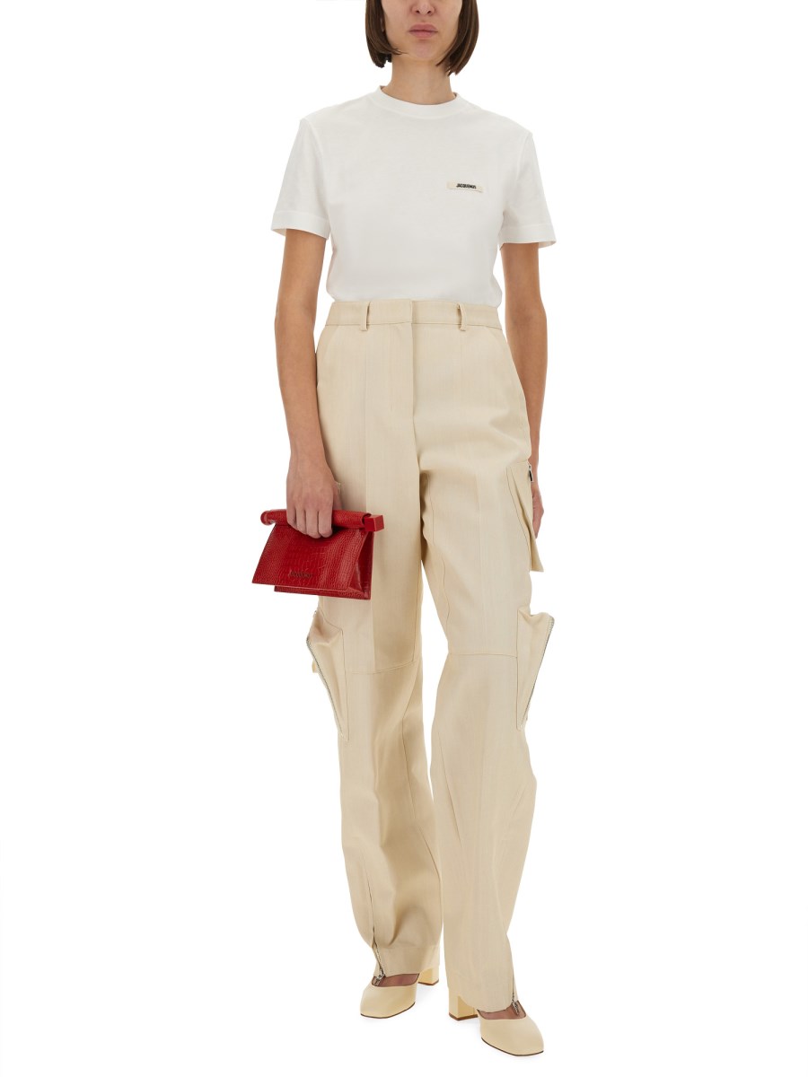 T-SHIRT A MANICHE CORTE GROS GRAIN