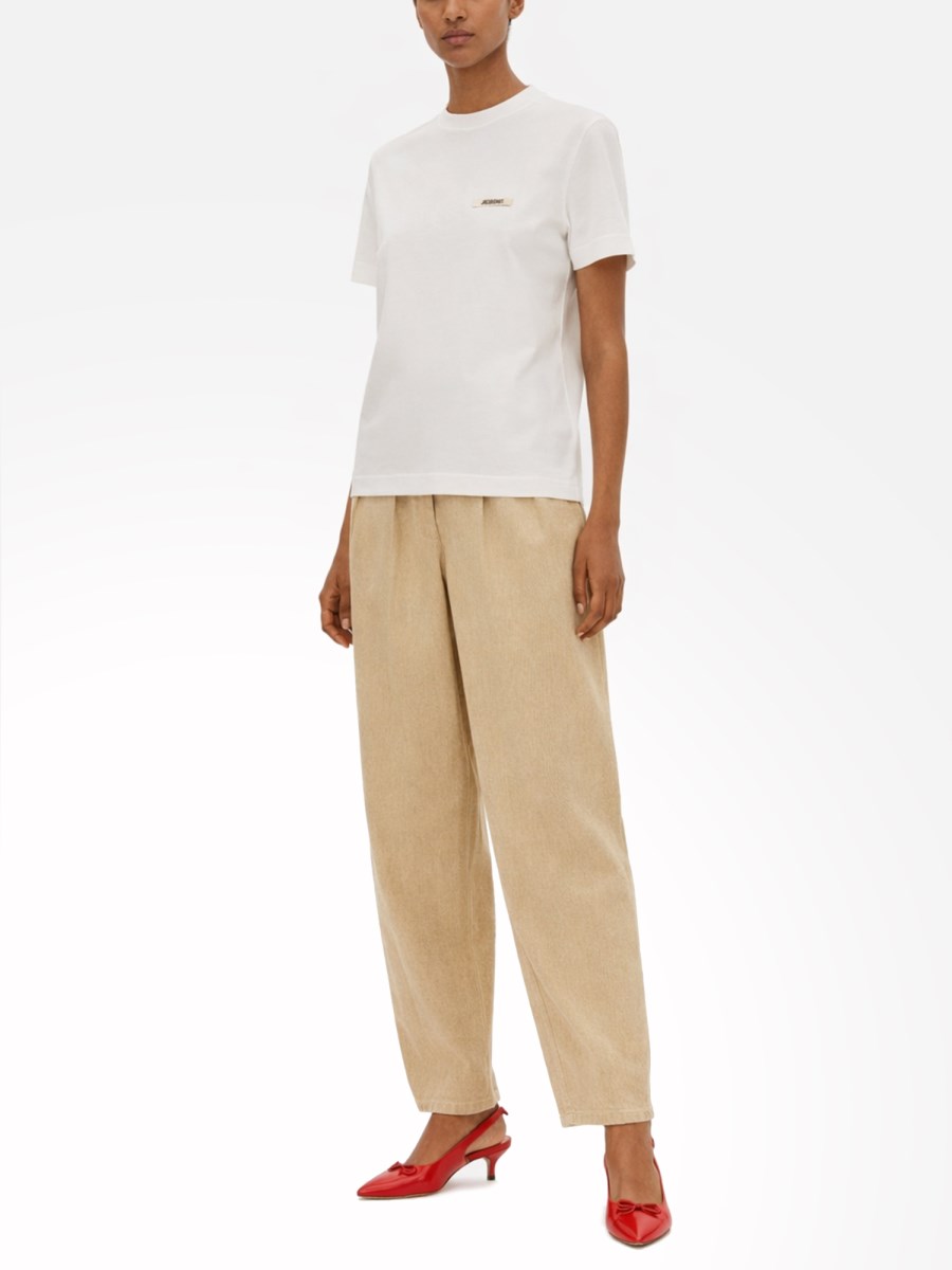 T-SHIRT A MANICHE CORTE GROS GRAIN