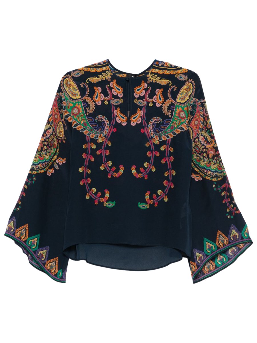 BLUSA CON STAMPA PAISLEY FLOREALE