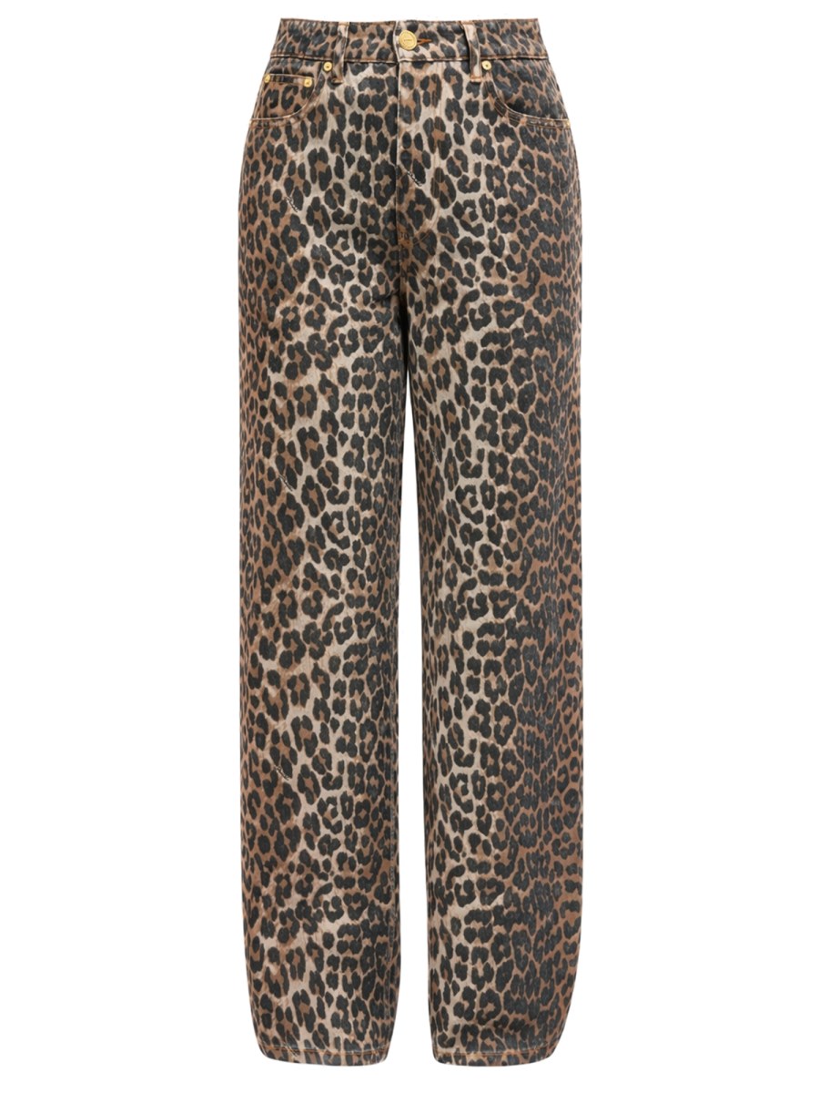 JEANS LARI CON STAMPA LEOPARDATA
