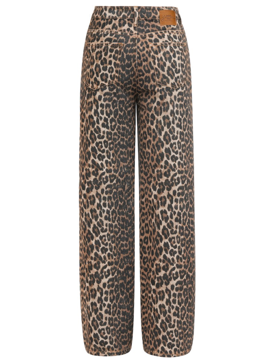 JEANS LARI CON STAMPA LEOPARDATA