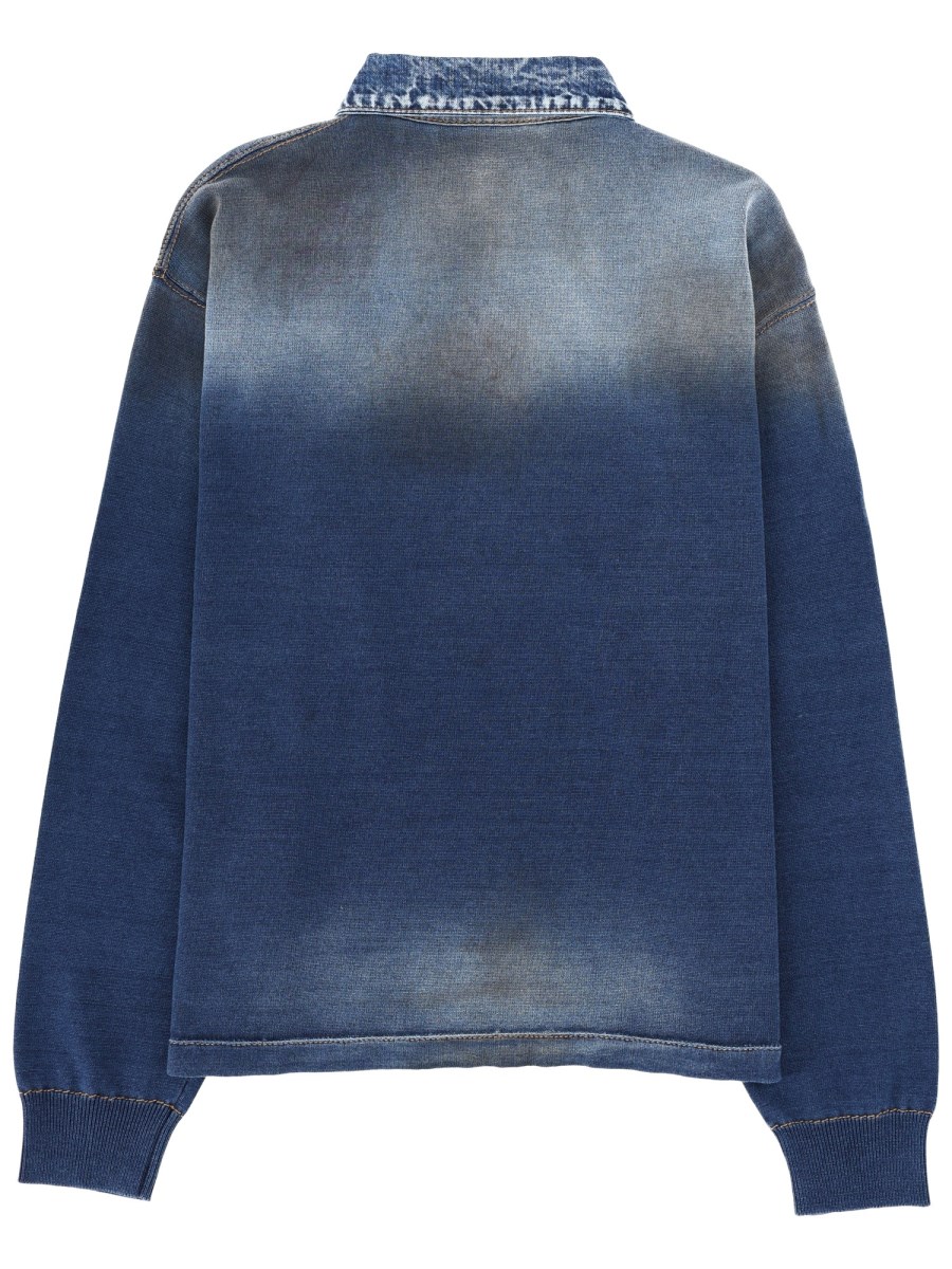 POLO CON EFFETTO DENIM