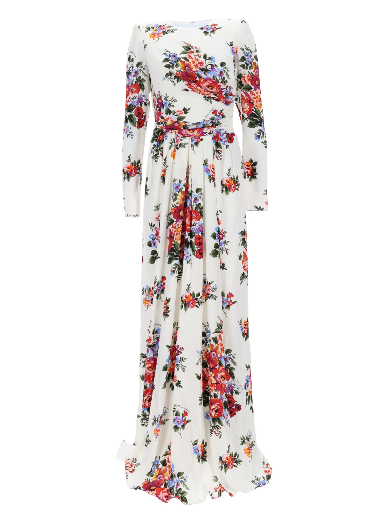 dolce & gabbana long dress with floral print
