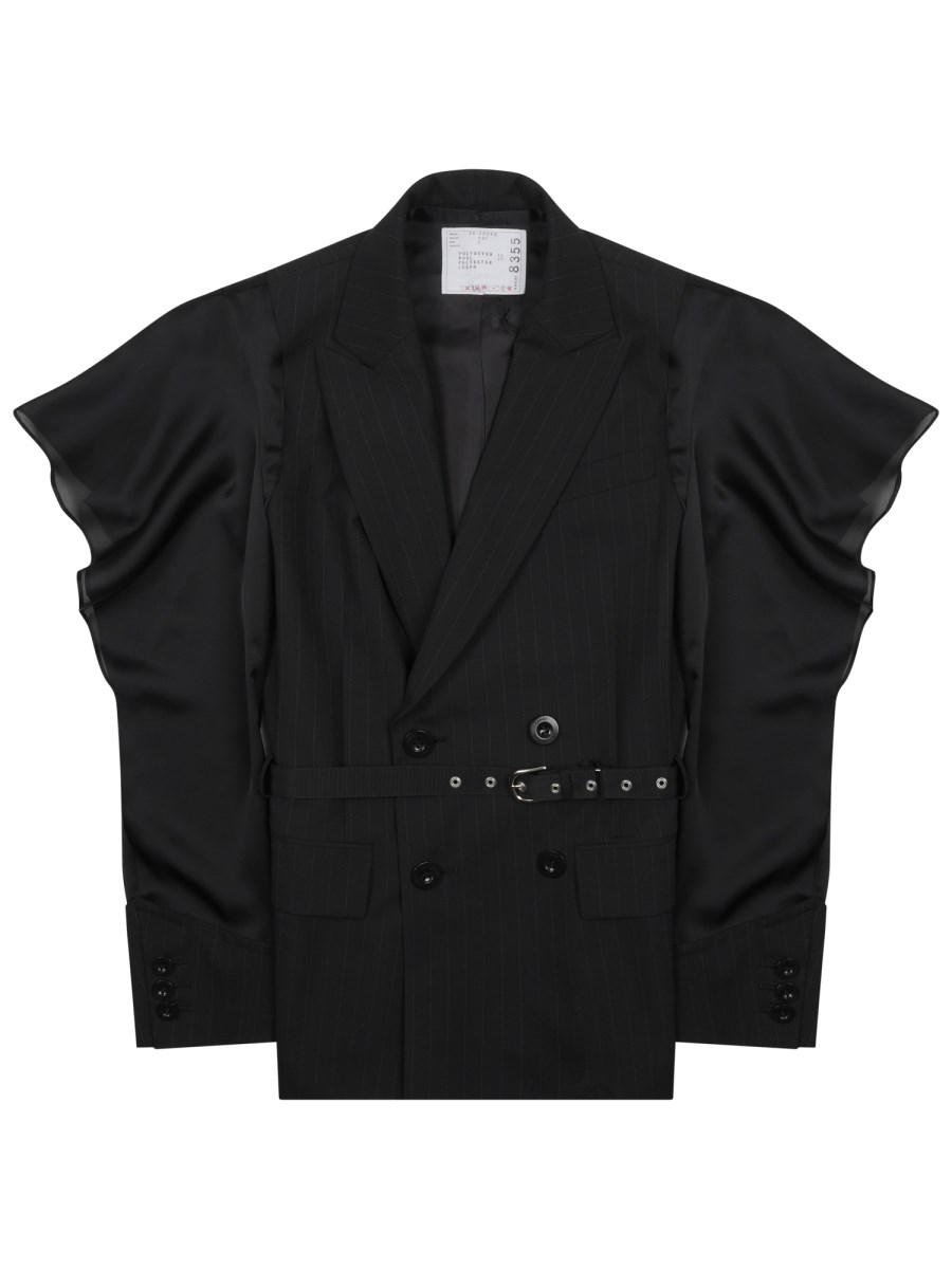 BLAZER CON MANICA DRAPPEGGIATA
