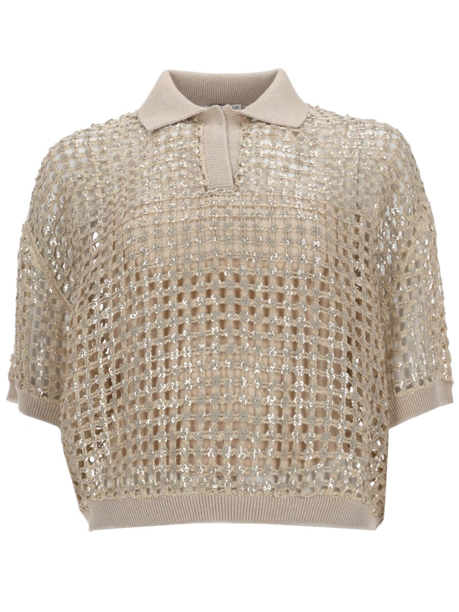 POLO IN MAGLIA DI SETA E LINO