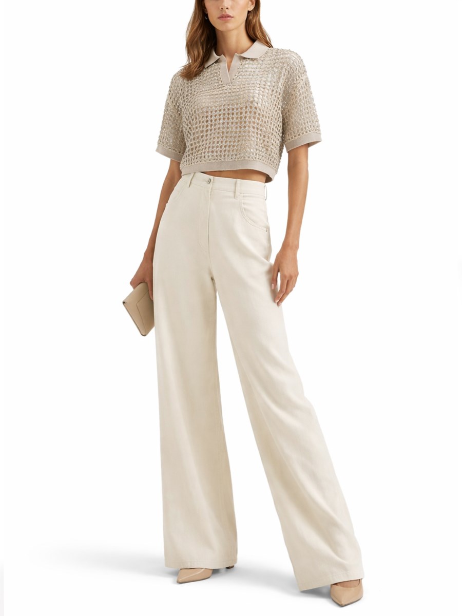 POLO IN MAGLIA DI SETA E LINO