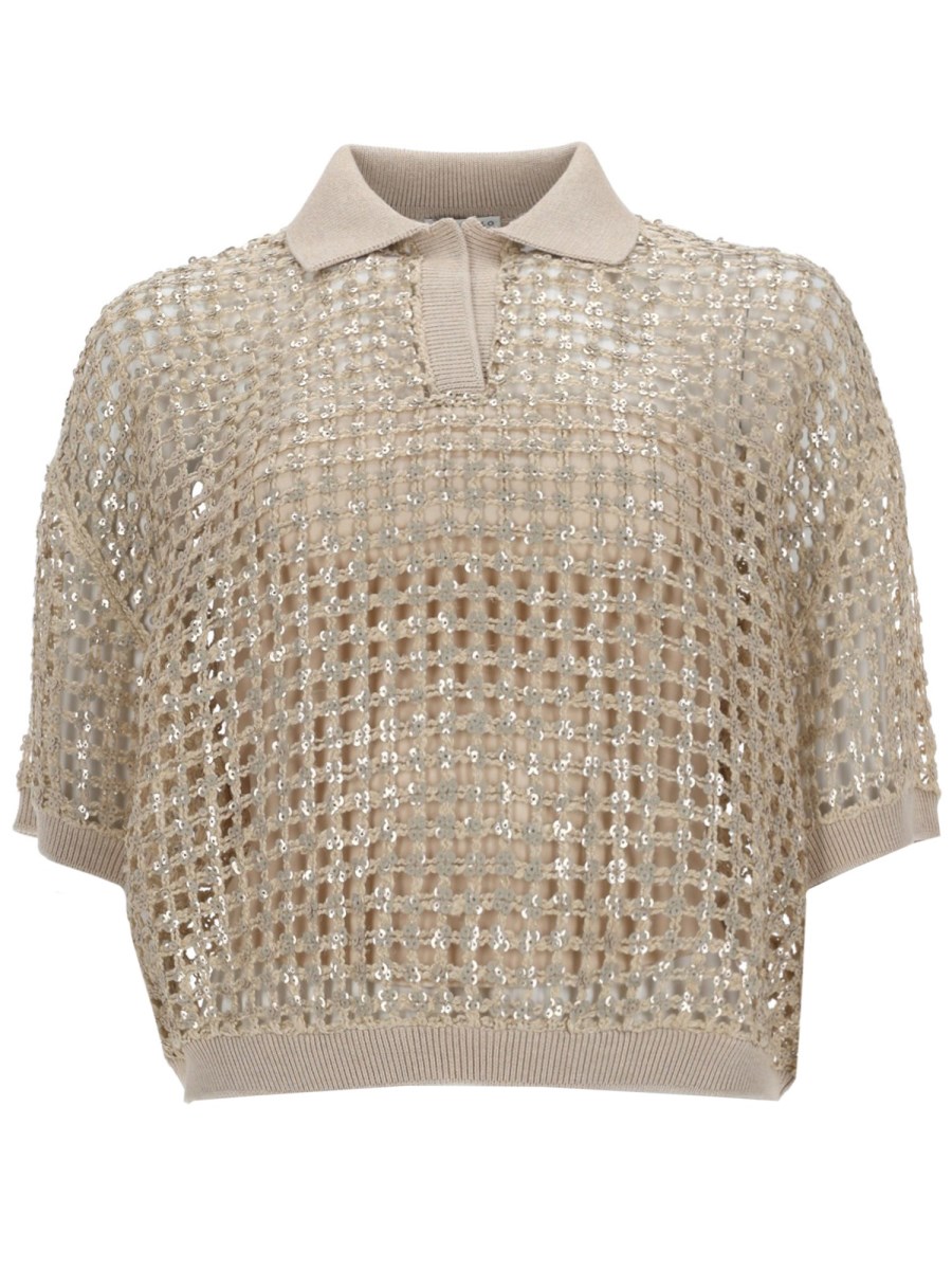 POLO IN MAGLIA DI SETA E LINO