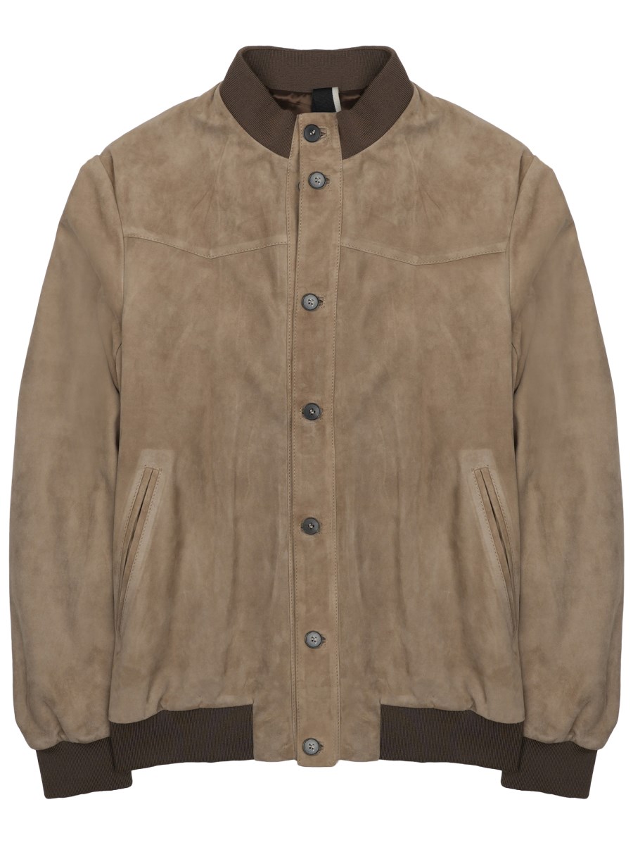 GIACCA BOMBER IN SUEDE