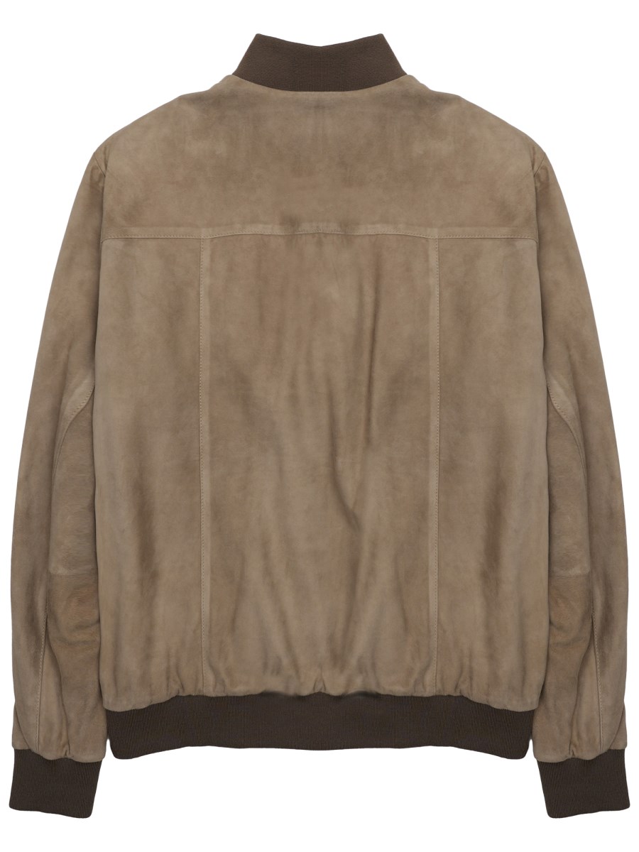 GIACCA BOMBER IN SUEDE