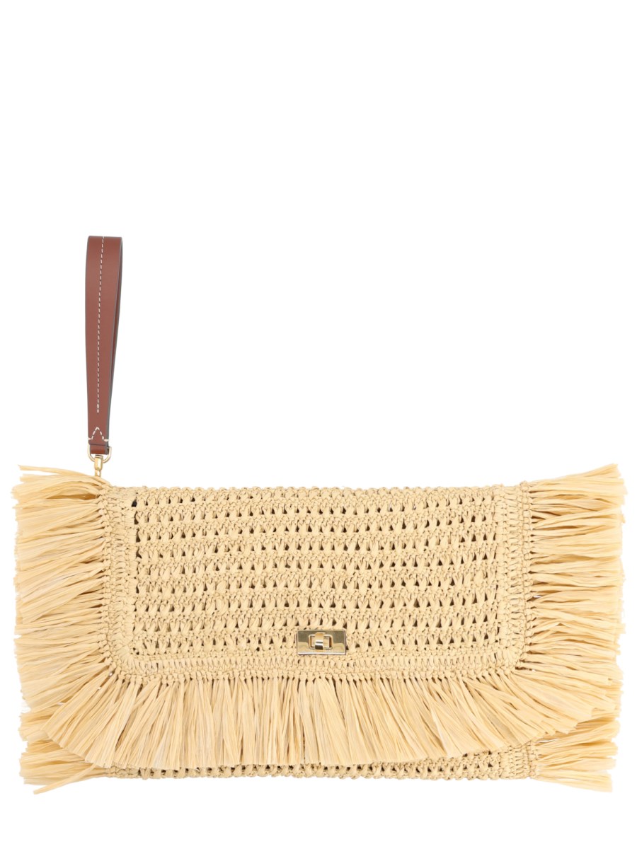 POCHETTE OVERSIZE IN RAFFIA