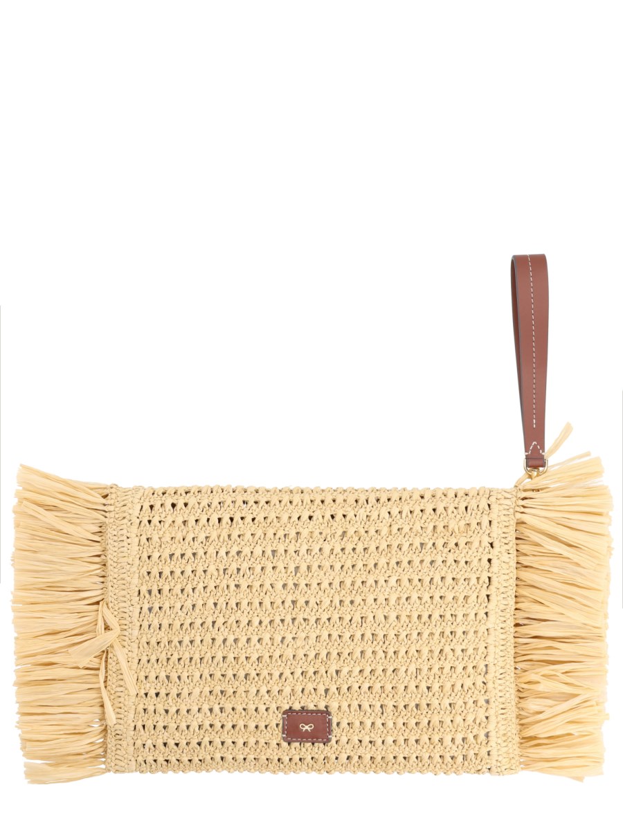 POCHETTE OVERSIZE IN RAFFIA