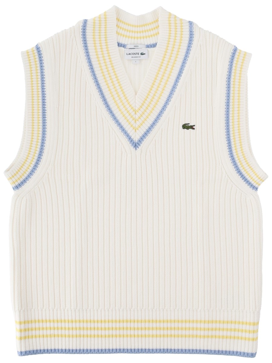 GILET IN MAGLIA CON LOGO