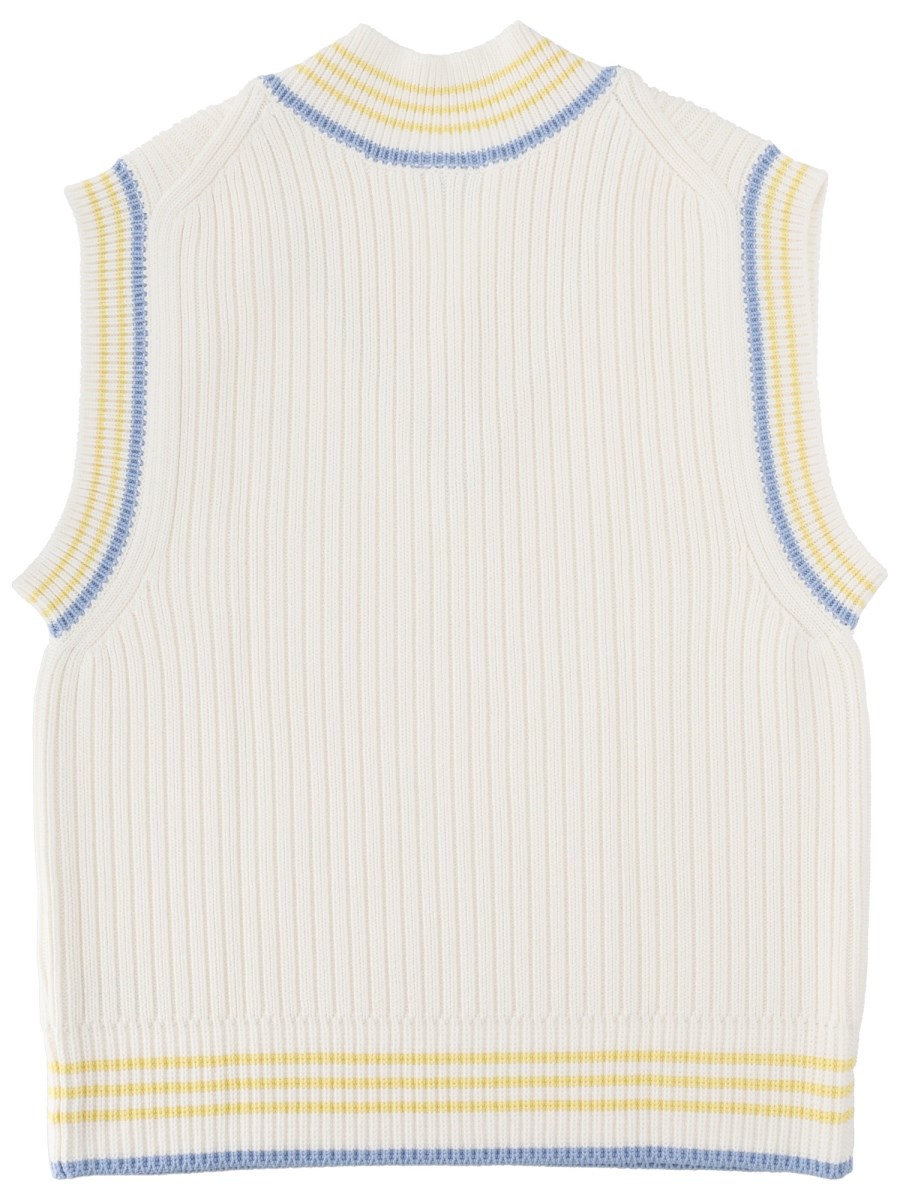 GILET IN MAGLIA CON LOGO