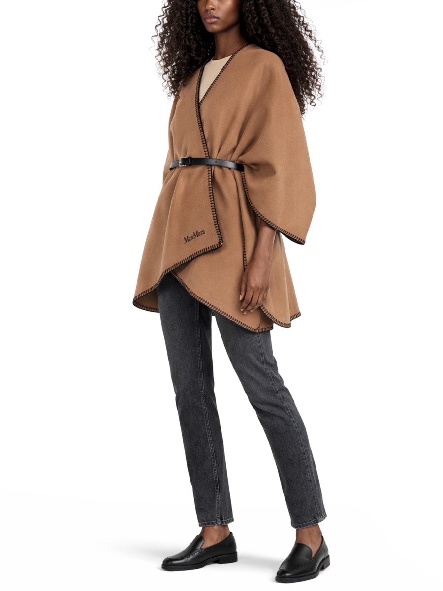 MANTELLA IN LANA E CASHMERE CON CINTURA