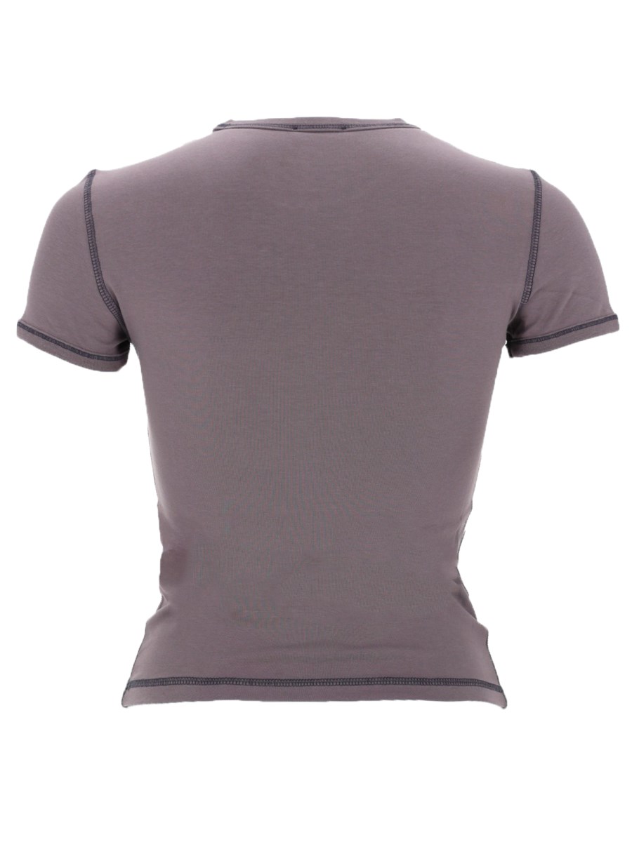 T-SHIRT CON STAMPA A CUORE E BORCHIE