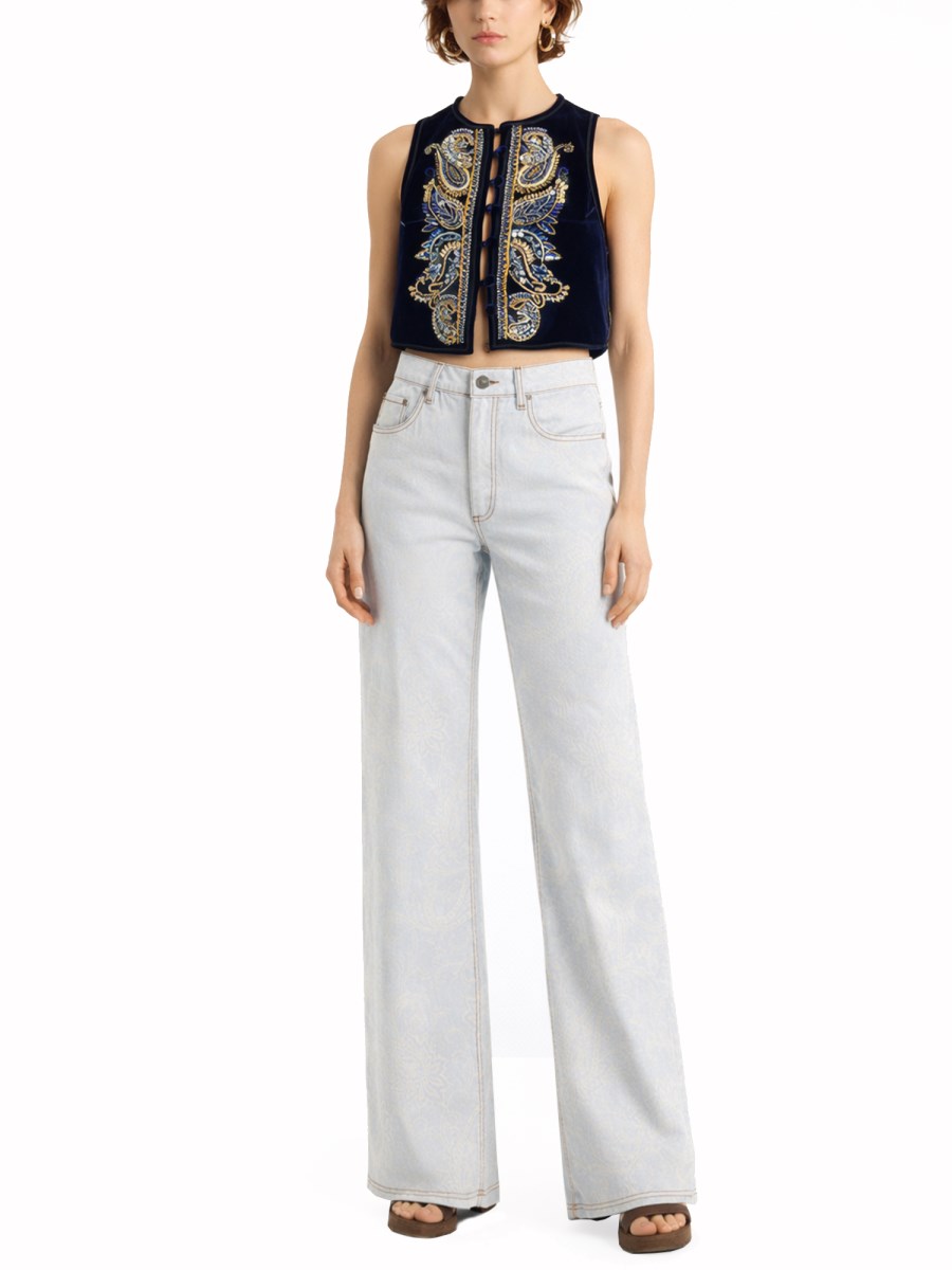 JEANS CON MOTIVO PAISLEY