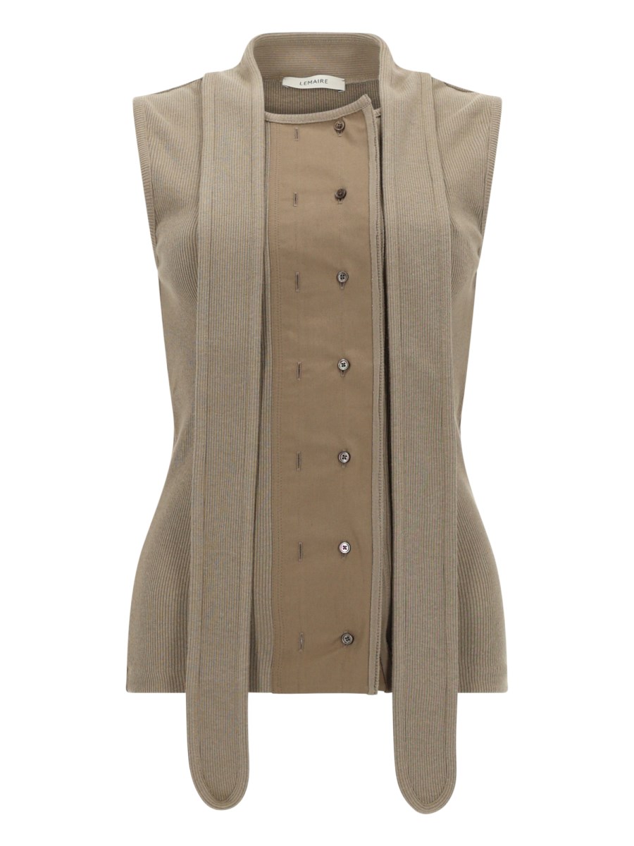 TOP ASIMMETRICO A COSTE CON SCIARPA