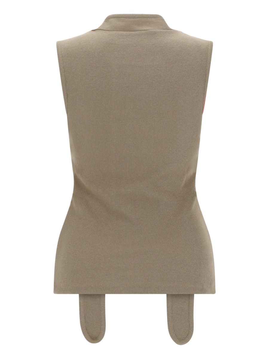 TOP ASIMMETRICO A COSTE CON SCIARPA