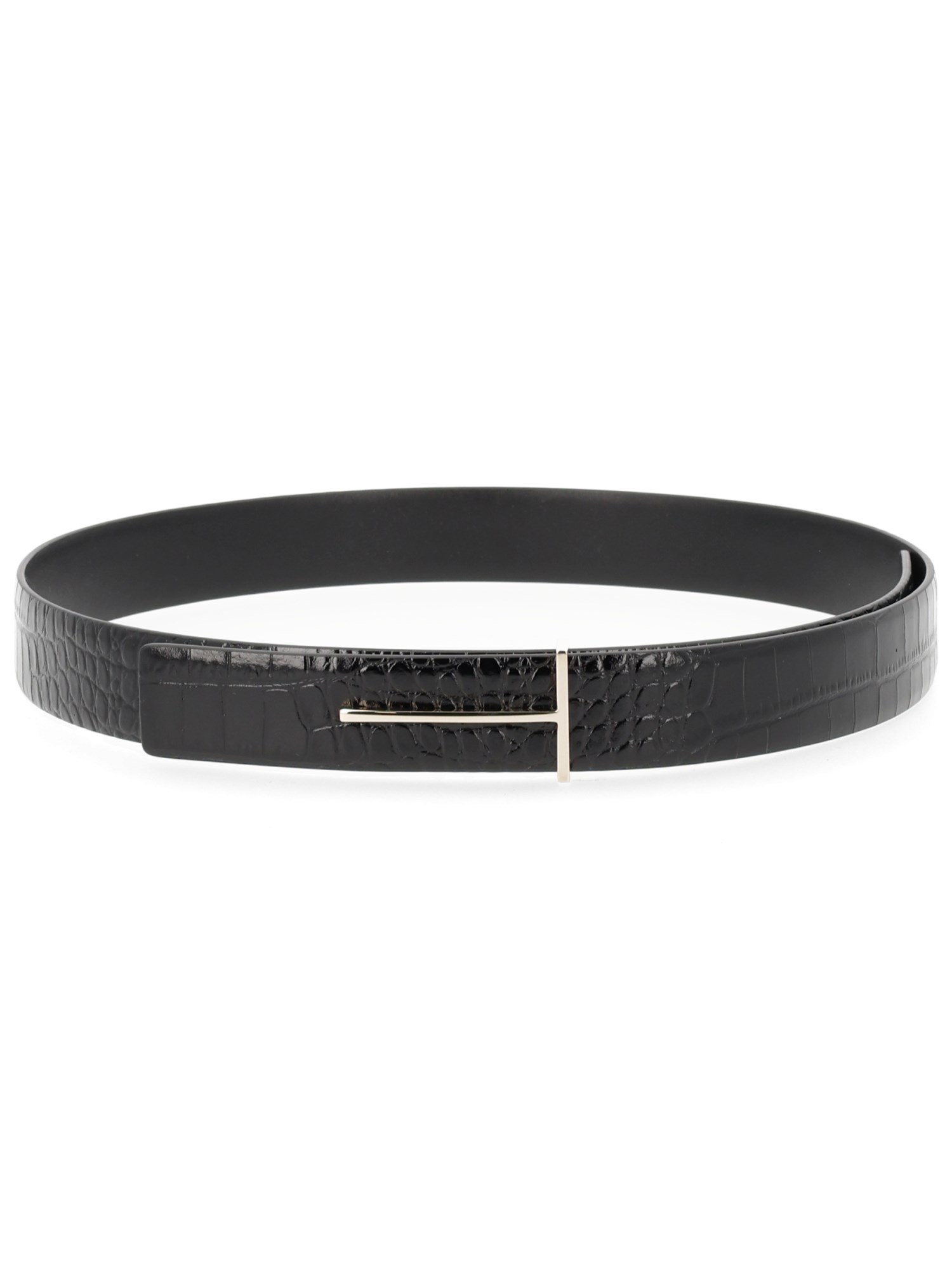 tom ford belt with buckle "t"