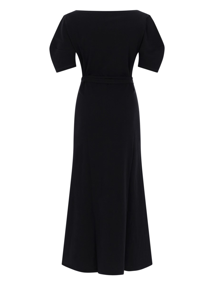 ABITO MIDI IN COTONE E LINO