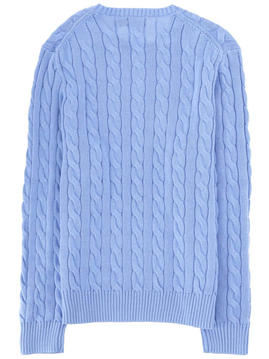 MAGLIA A TRECCE CON LOGO