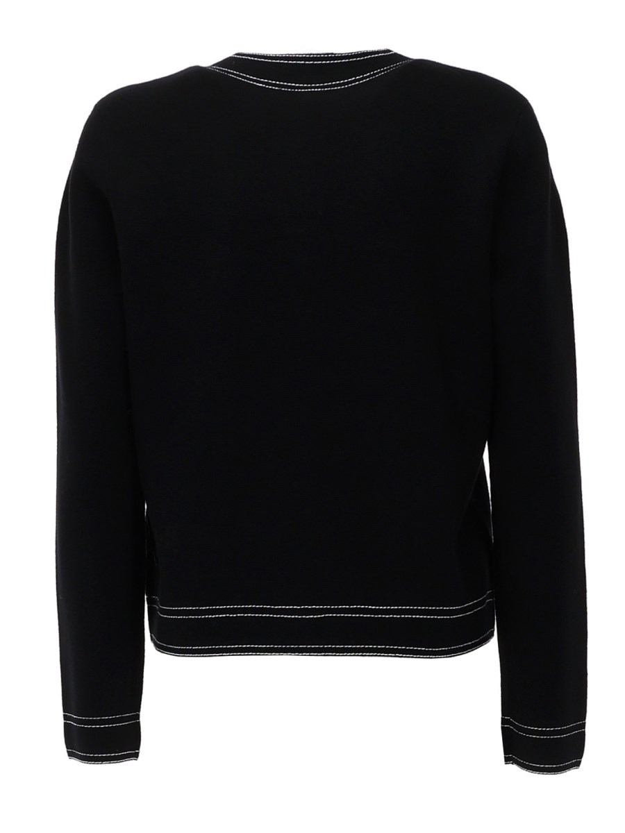 CARDIGAN CON IMPUNTURE A VISTA