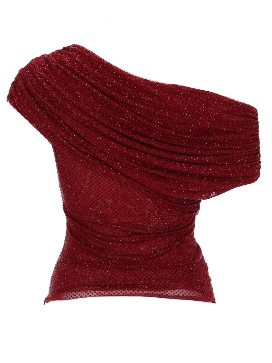 TOP ASIMMETRICO CON STRASS