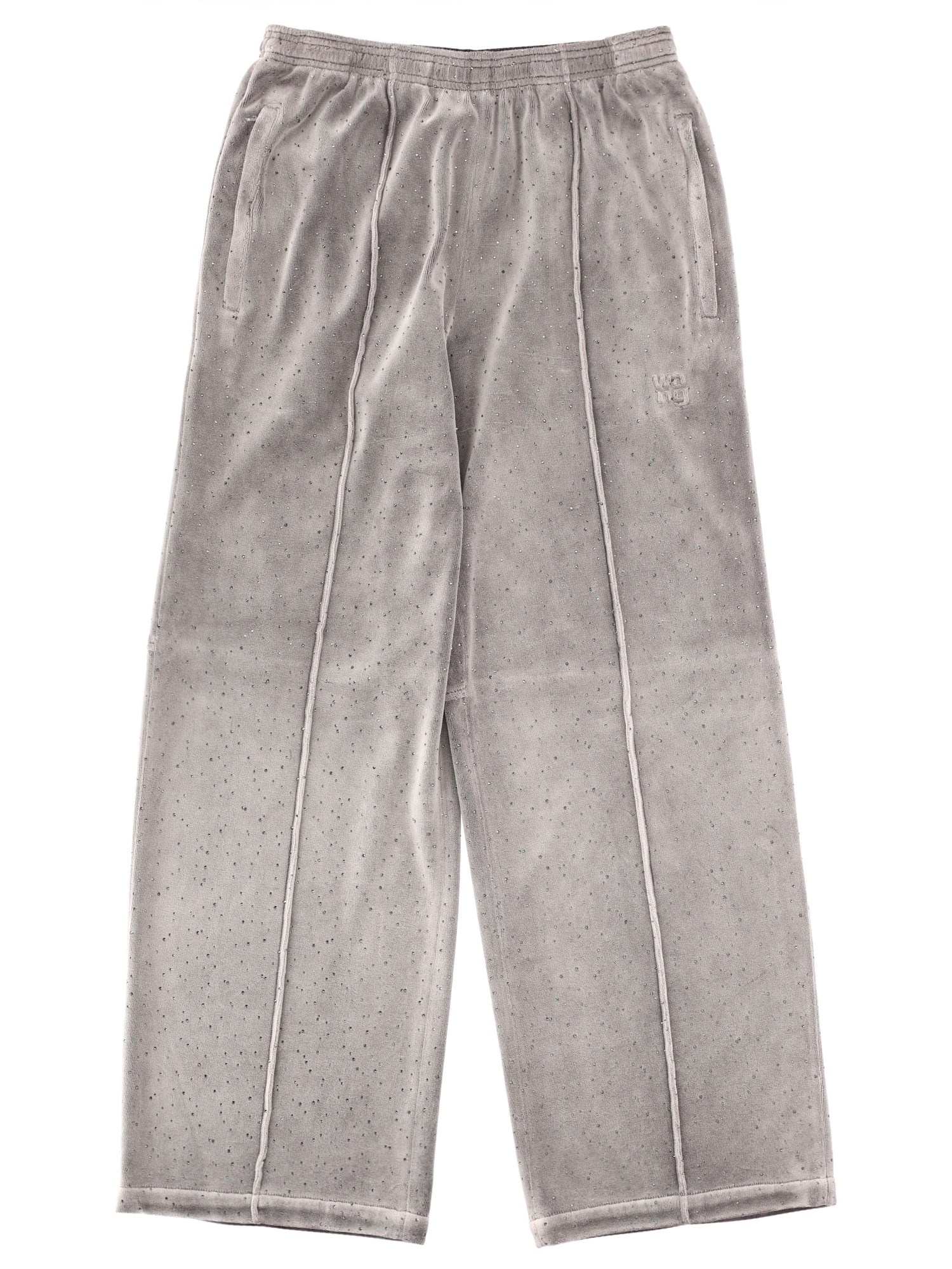 Alexander Wang T T By Alexander Wang Jogger Pants With Logo In Gray