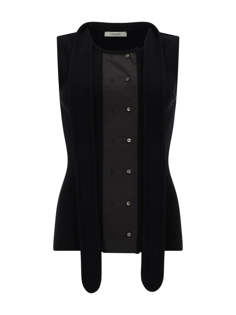 TOP ASIMMETRICO A COSTE CON SCIARPA