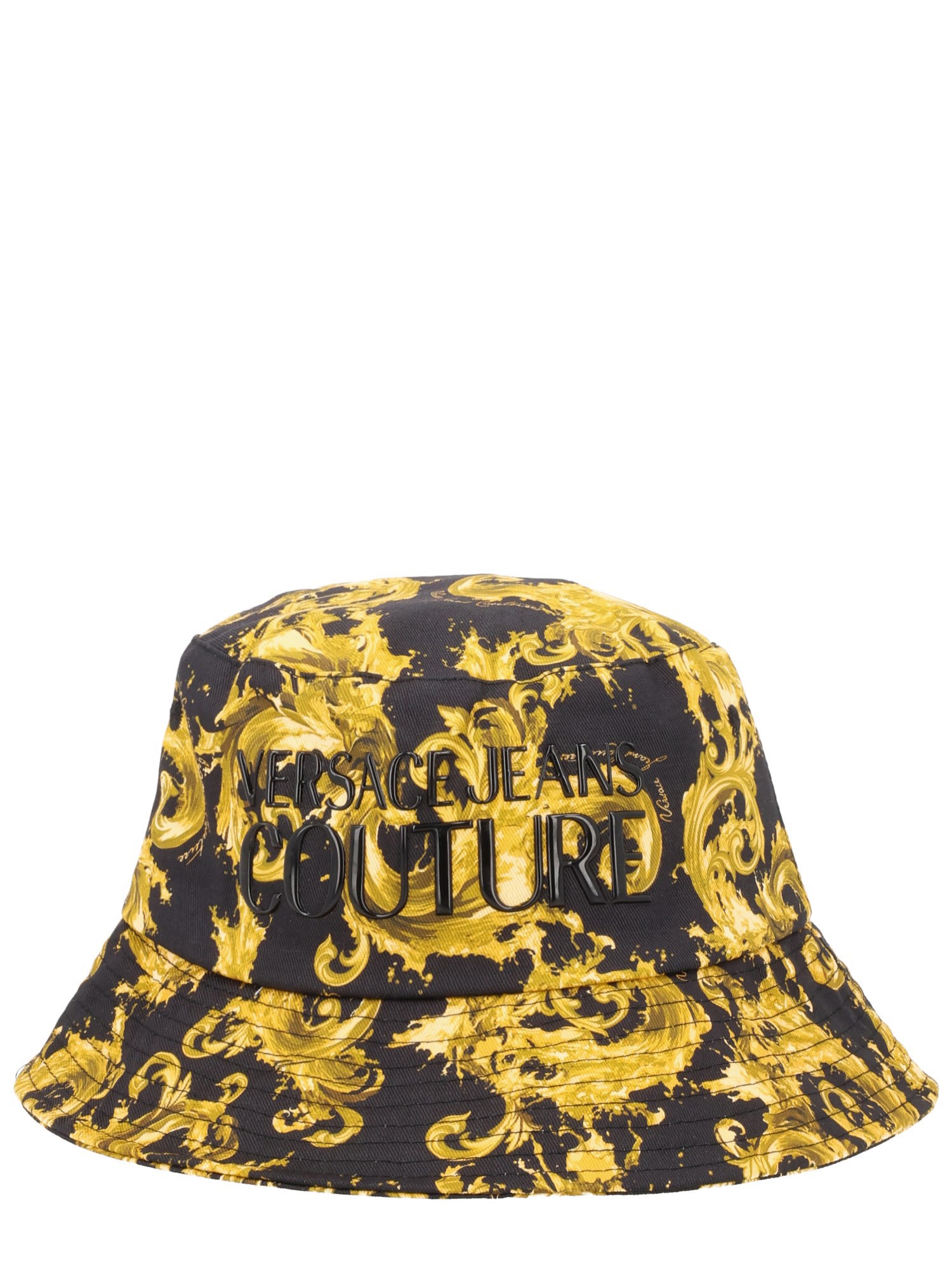 versace jeans couture cappello con stampa "wave" e logo
