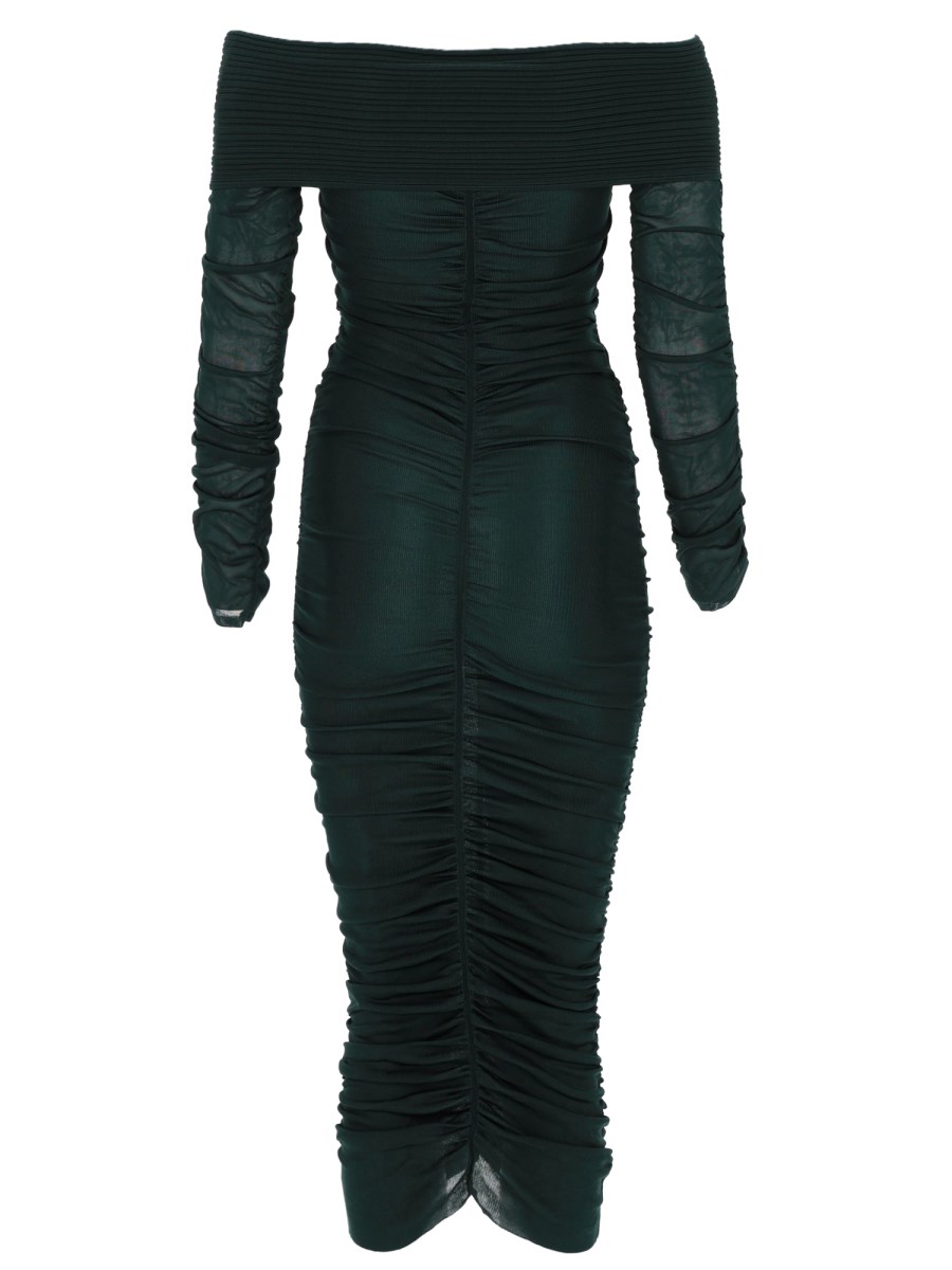 ABITO MIDI ARRICCIATO IN VISCOSA