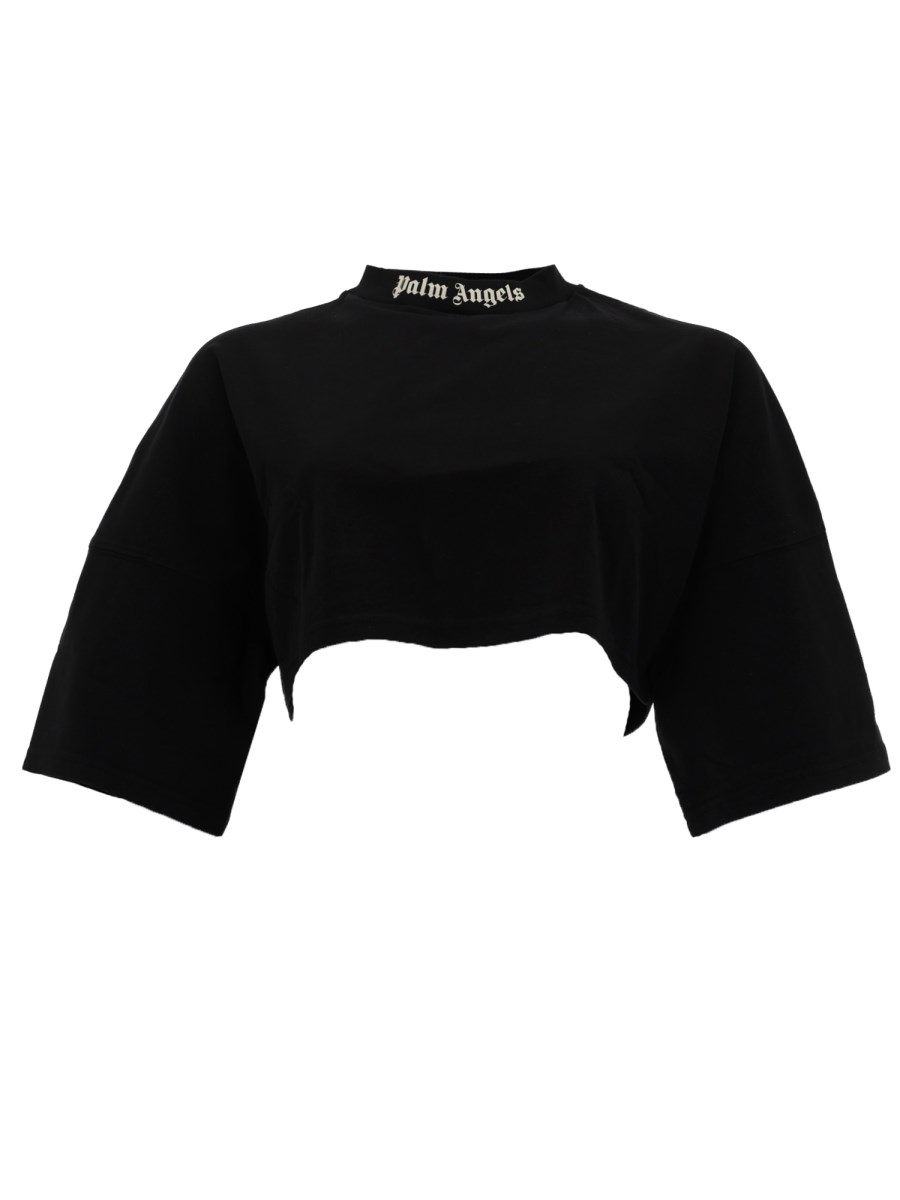 T-SHIRT CROPPED CON LOGO