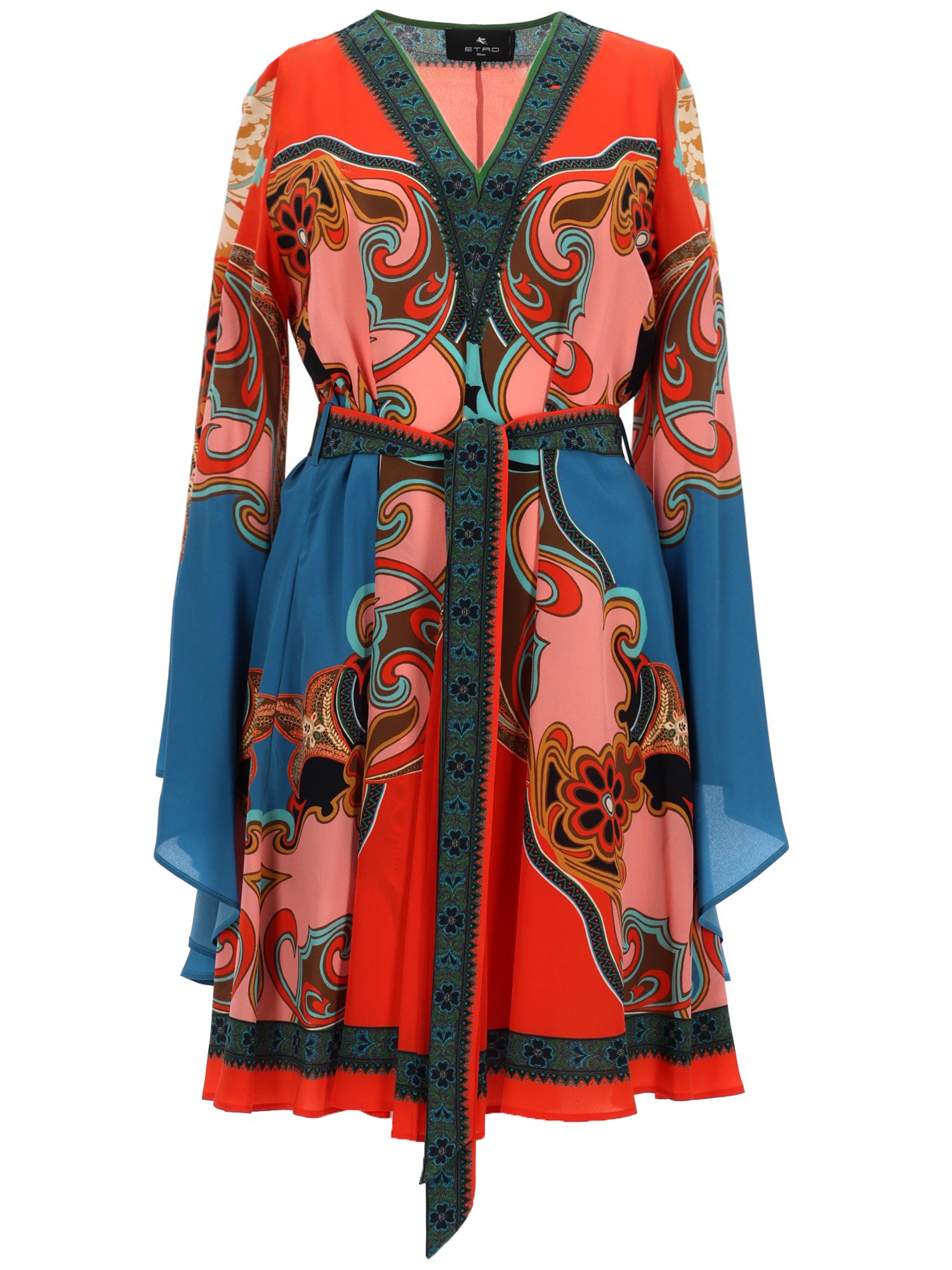 etro printed silk dress