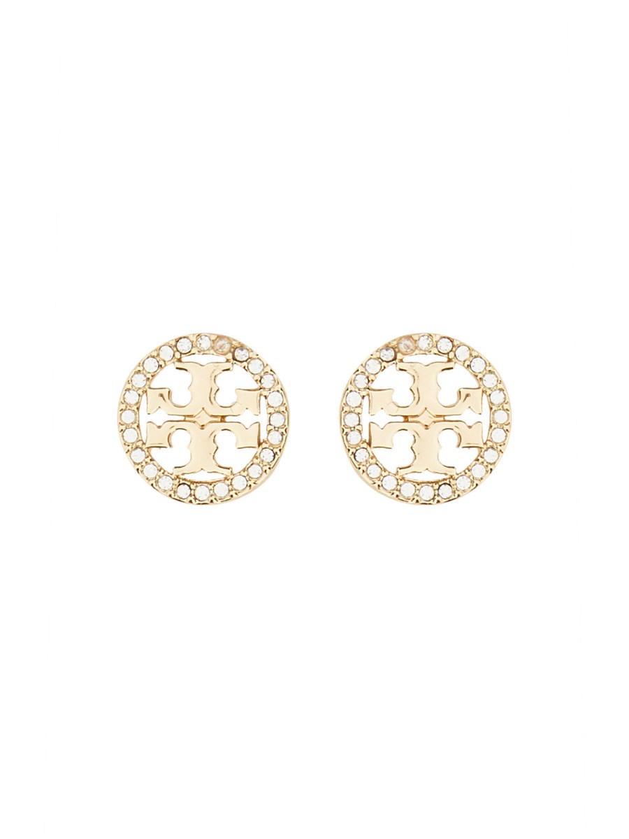 ORECCHINI CIRCLE-STUD CRYSTAL LOGO 
