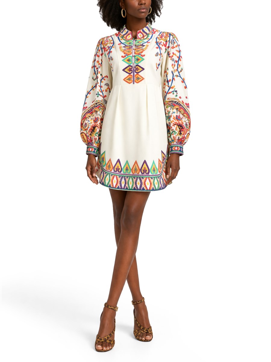 MINI ABITO CON STAMPA PAISLEY