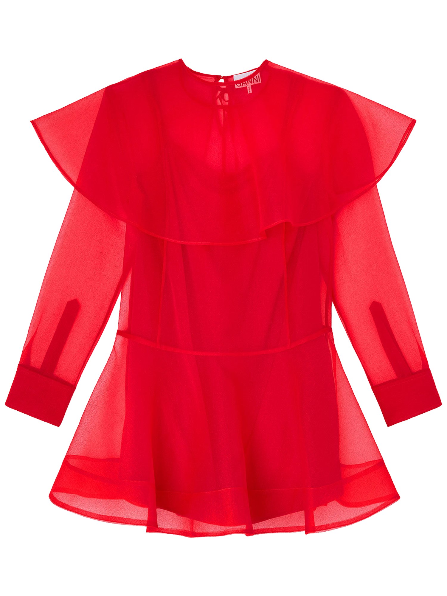 ganni organza mini dress