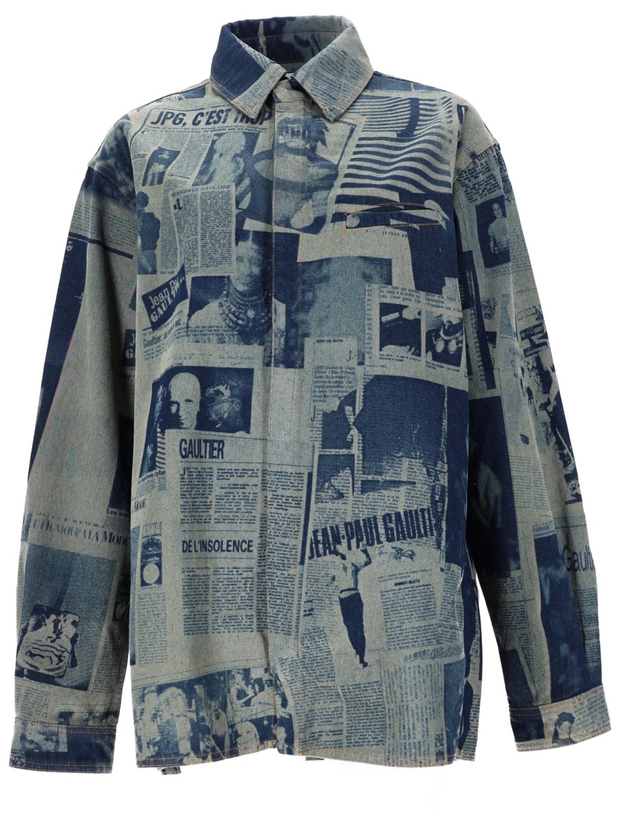 CAMICIA CON STAMPA NEWSPAPER