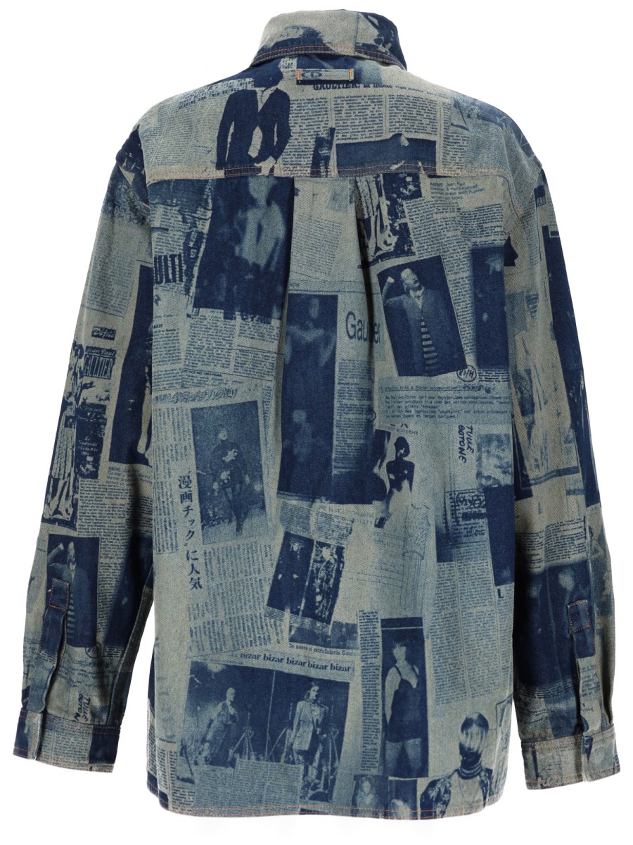 CAMICIA CON STAMPA NEWSPAPER