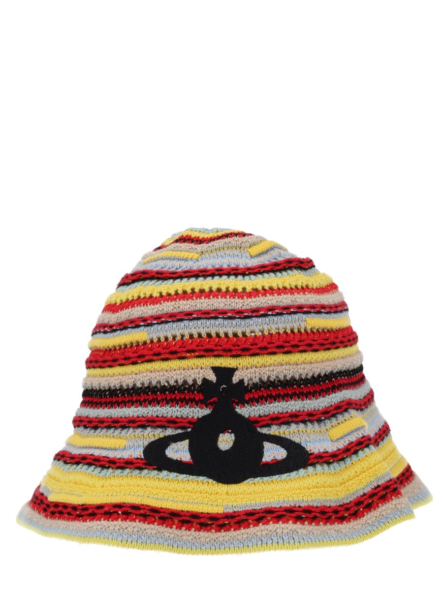 CAPPELLO BUCKET IN MAGLIA CON DETTAGLIO ORB
