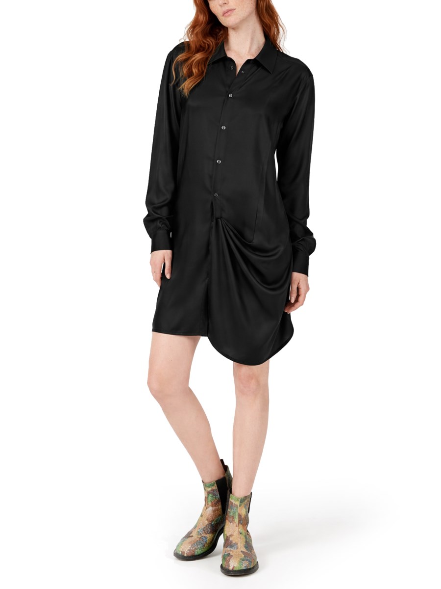 ABITO MIDI TUXEDO DRAPE