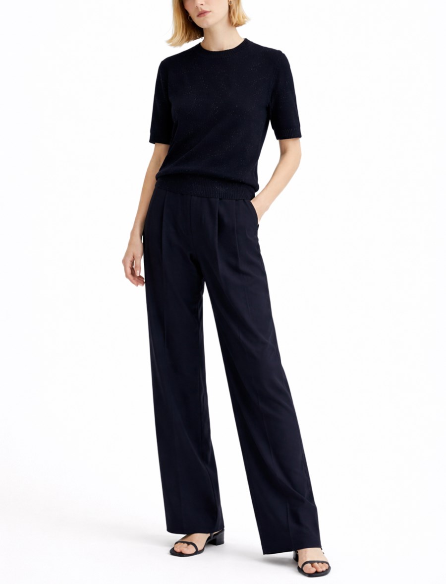 T-SHIRT IN MISTO LINO